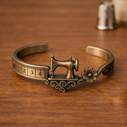 Vintage Sewing Machine Bracelet & Ring Set