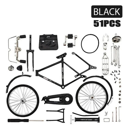⏳LAST DAY SALE 70% OFF👍🔥Retro Bicycle Model Miniature Metal Bike Figurine with Air Pump