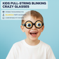 💖LAST DAY SALE BUY 1 GET 1 FREE!!💖Kids Pull-String Blinking Crazy Glasses
