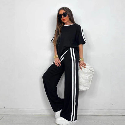 🌞2026 Spring Special Offer 60% OFF🌿Women's Striped Top & Wide-Leg Pants Set
