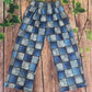 Women's Patchwork Print Wide Leg Pants