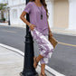 🌸Summer Hot Sale 50% OFF💖⏰Casual Round Neck Layered Tunic Top and Wide Leg Pants Set