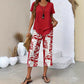 🌸Summer Hot Sale 50% OFF💖⏰Casual Round Neck Layered Tunic Top and Wide Leg Pants Set