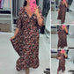 🔥Last Day Discount 49% Off🌸V-neck Printed Maxi Dress with 3/4 Sleeves
