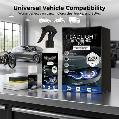 🔥Last Day 49% OFF - 🚘Automotive Headlamp Restoration Fluid Kit – 💡Suitable for Yellowed or Foggy Lenses & Clear Surfaces | Essential for Home & Garage Use🏠