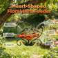 💖🐦 Heart-Shaped Bird Feeder – Floral, Hanging,Perfect for Backyard or Balcony 🏡💕🌼🎀