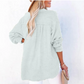 🔥LAST DAY 49% OFF ☀️🛍️Womens Casual Button V Neck Long Sleeve Shirts Oversized Solid Blouses Tops