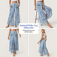 👖LAST DAY SALE 50% OFF🔥Women's Printed Wide-Leg Drawstring Trousers