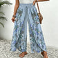 👖LAST DAY SALE 50% OFF🔥Women's Printed Wide-Leg Drawstring Trousers