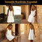 🌸Women's Solid Color U-Neck Sleeveless Cotton Linen Dress - Lightweight, Breezy & Ridiculously Comfy 💛