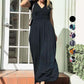 Women's Printed V-Neck Short-Sleeve Dress with Pockets