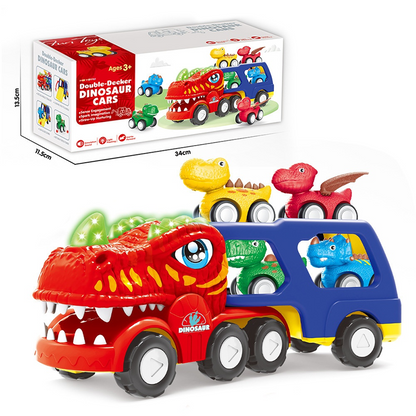 ✨Day Sale 50% OFF🎉Double-Decker Dinosaur Transport Truck Toy