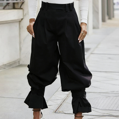 💗LAST DAY SALE 60% OFF⚡Women's Pleated Lantern Pants with Ruffled Cuffs
