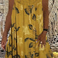 Women's Sleeveless Round Neck Printed Dress