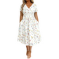 💃 LAST DAY SALE ONLY￡14.99!!💃 Women's V-Neck Floral Print Dress with Twist Waist