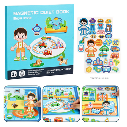 🏆Last Day Promotion：ONLY ￡6.99!!🎁📱Kids Magnetic Quiet Book Folding Puzzle Scene Early Educational Toy for Boys Girls