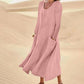 ⏳LAST DAY SALE ONLY￡11.99!!🦓🌿Women's Solid Color Long Sleeve Dress