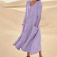 ⏳LAST DAY SALE ONLY￡11.99!!🦓🌿Women's Solid Color Long Sleeve Dress