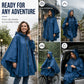 💐50% OFF🌧️🧥Unisex Waterproof Lightweight Hooded Rain Poncho
