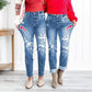 ⏳Time-Limited Special Price - save 59%⏰Women's Tummy Control Distressed Cuffed Boyfriend Jeans