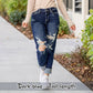 ⏳Time-Limited Special Price - save 59%⏰Women's Tummy Control Distressed Cuffed Boyfriend Jeans