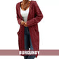 🎉 Hot Sale 50% OFF💞🔥Women's Long Hooded Knit Cardigan with Pockets