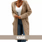🎉 Hot Sale 50% OFF💞🔥Women's Long Hooded Knit Cardigan with Pockets
