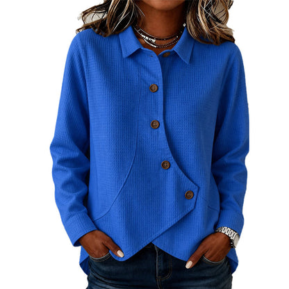 ⭐Time-Limited Special 70% Off⏰Women's Irregular Hem Button Knit Top