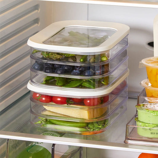 📢Hot Sale 50% OFF⏰Food Storage Containers with Lid Clear Fridge Crisper