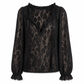 👚✨Women's Elegant Loose Fit Long Sleeve Lace Pullover Blouse