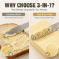 🍞LAST DAY ONLY: BUY 1 GET 1 FREE🔪Professional 304 Stainless Steel 3-in-1 Butter Knife and Spreader